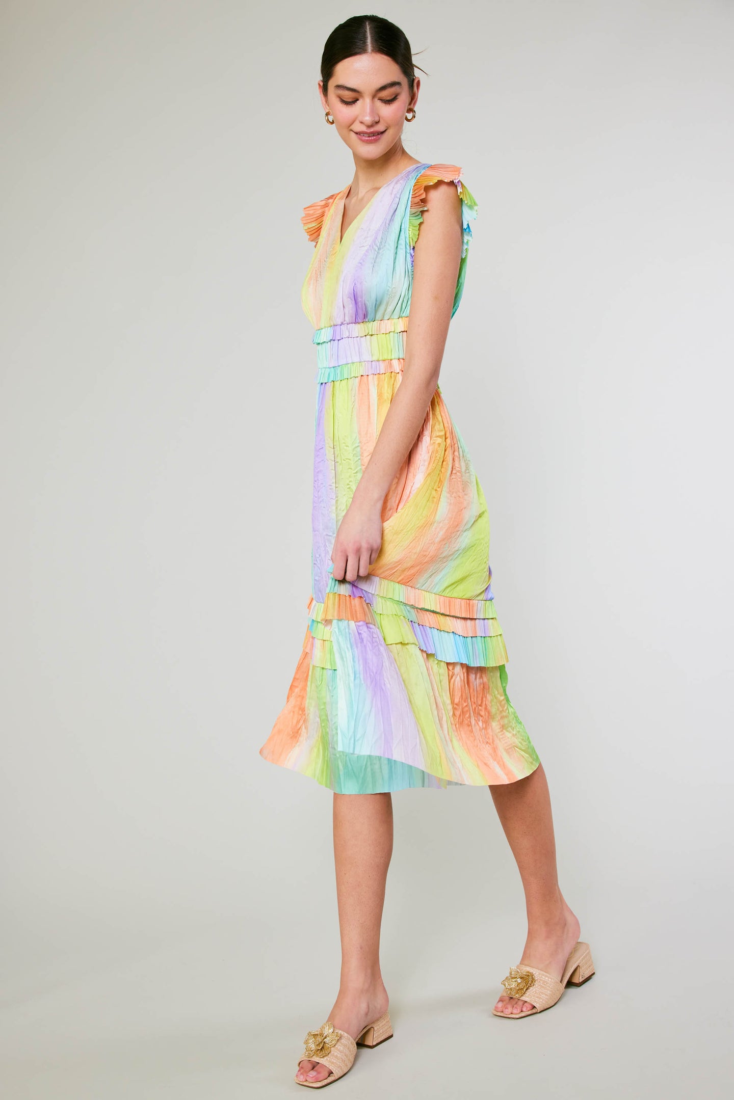Sereia Rainbow Painterly Midi Dress – CURRENT AIR