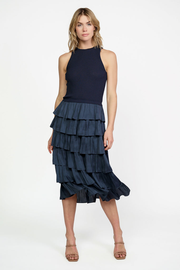 Louis Vuitton® Nautical Print AsyMMetrical Pleat Skirt Blue. Size 38 in  2023