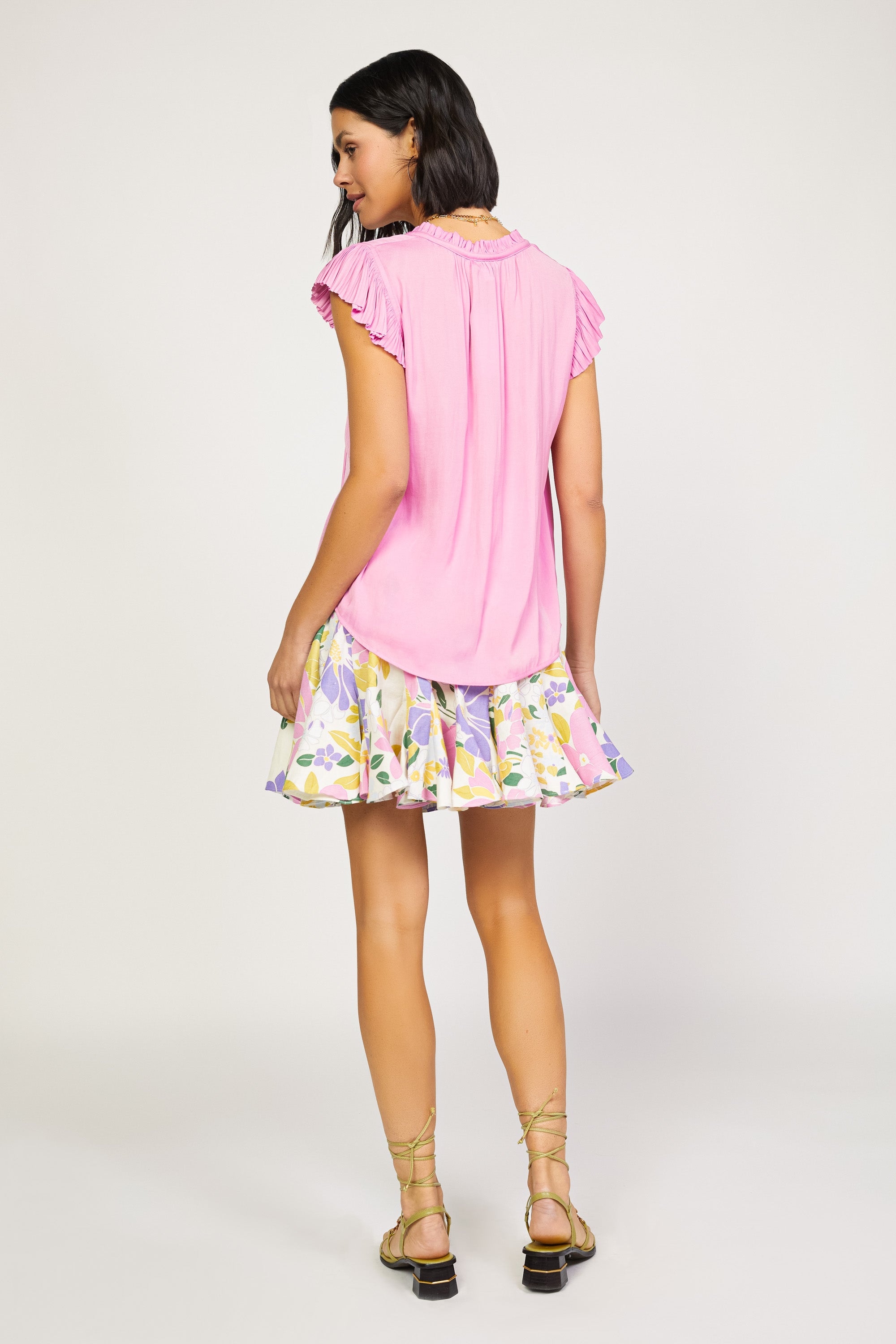 Margot Pleated Sleeve Blouse CURRENT AIR