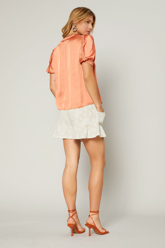 Ruffle Trimmed Blouse
