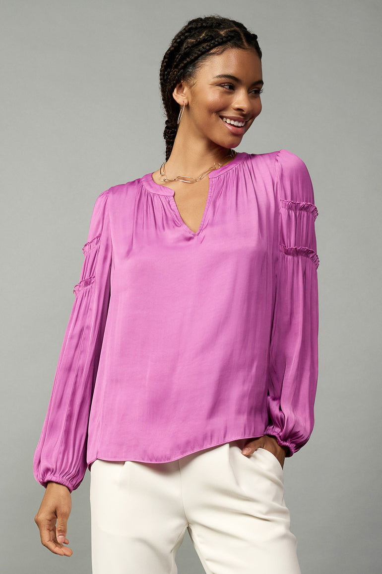 Tiered Ruffled Sleeve Blouse